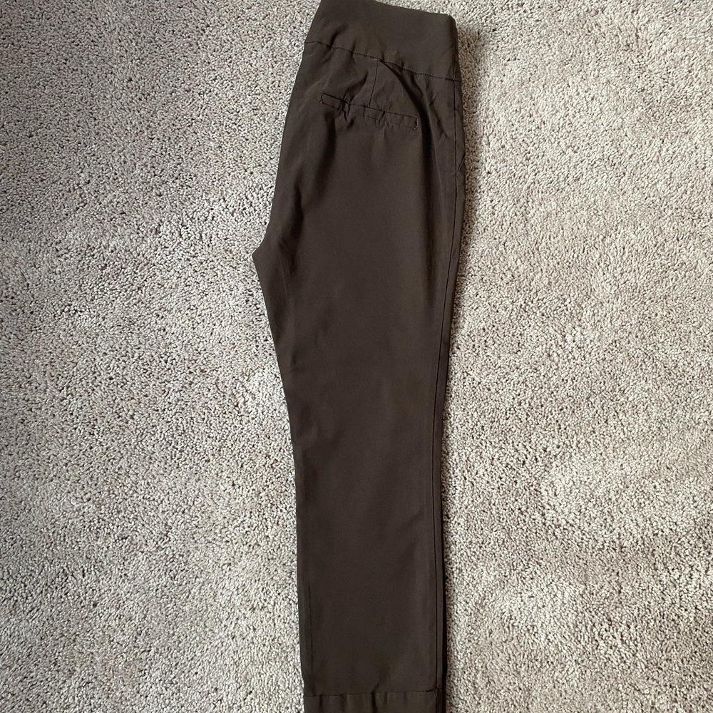 7th Avenue Brown Slim Fit Trousers